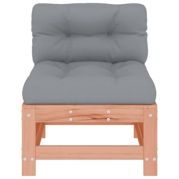 The Living Store Mittensoffor med dynor 2 st massiv douglasgran -  Moduler till utomhussoffa