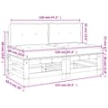 Miniatyrbild 11 av 11: The Living Store Mittensoffor med dynor 2 st massiv douglasgran -  Moduler till utomhussoffa