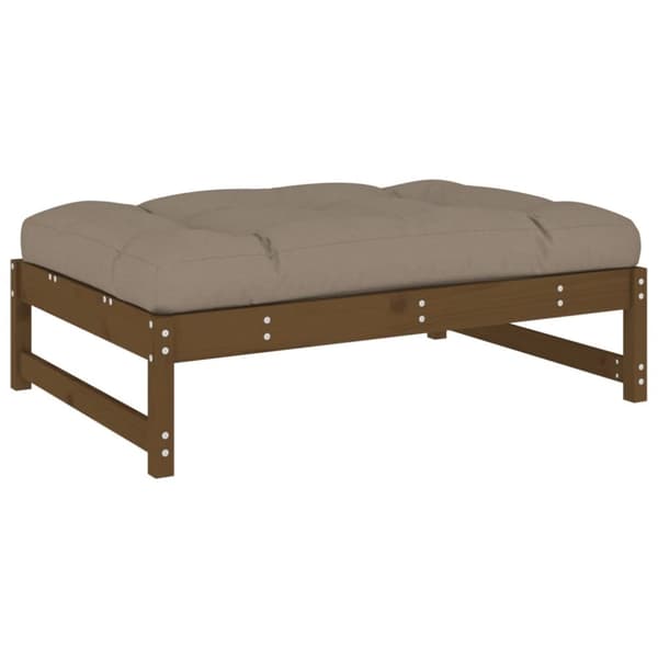 The Living Store udendørs fodskammel 120x80 cm massivt fyrretræ honningbrun -  Enheder til udendørs modulsofa