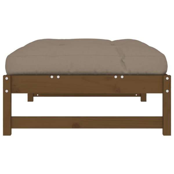 The Living Store udendørs fodskammel 120x80 cm massivt fyrretræ honningbrun -  Enheder til udendørs modulsofa