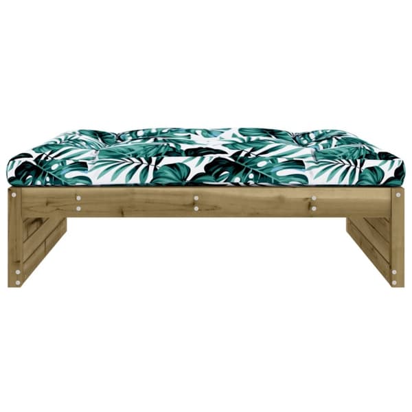 The Living Store Fotpall för trädgården 120x80 cm massiv furu -  Moduler till utomhussoffa