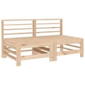 Miniatyrbillede 4 af 11: The Living Store midtermoduler til havesofa 2 stk. med hynder massivt fyrretræ -  Enheder til udendørs modulsofa