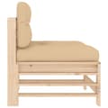 Miniatyrbillede 7 af 11: The Living Store midtermoduler til havesofa 2 stk. med hynder massivt fyrretræ -  Enheder til udendørs modulsofa
