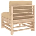 Miniatyrbillede 8 af 11: The Living Store midtermoduler til havesofa 2 stk. med hynder massivt fyrretræ -  Enheder til udendørs modulsofa