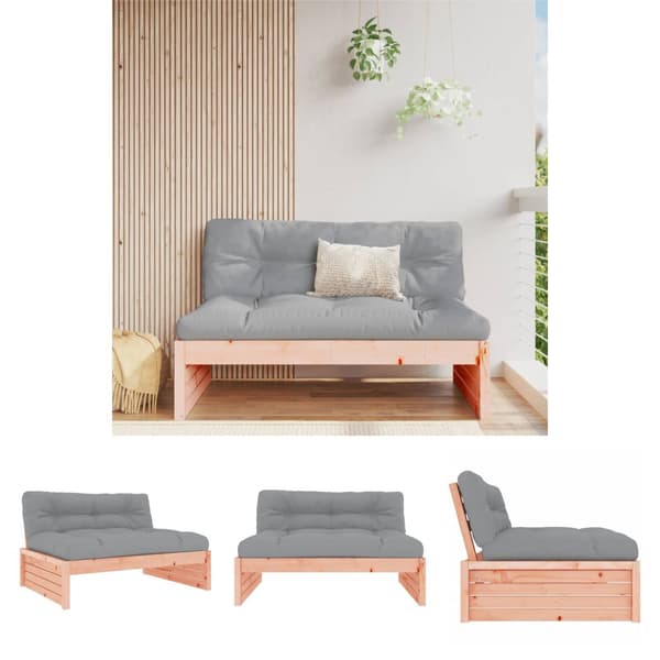 The Living Store Mittensoffa 120x80 cm massivt douglasträ - Moduler till utomhussoffa