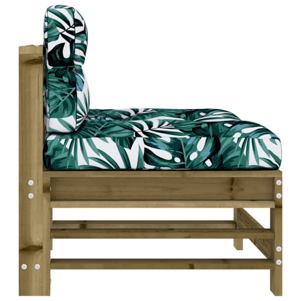 The Living Store Mittensoffa med dynor impregnerad furu - Moduler till utomhussoffa