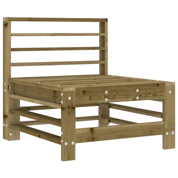 The Living Store Mittensoffa med dynor impregnerad furu - Moduler till utomhussoffa