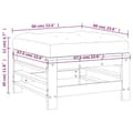 Miniatyrbillede 10 af 10: The Living Store udendørs fodskammel med hynde massivt fyrretræ hvid -  Enheder til udendørs modulsofa