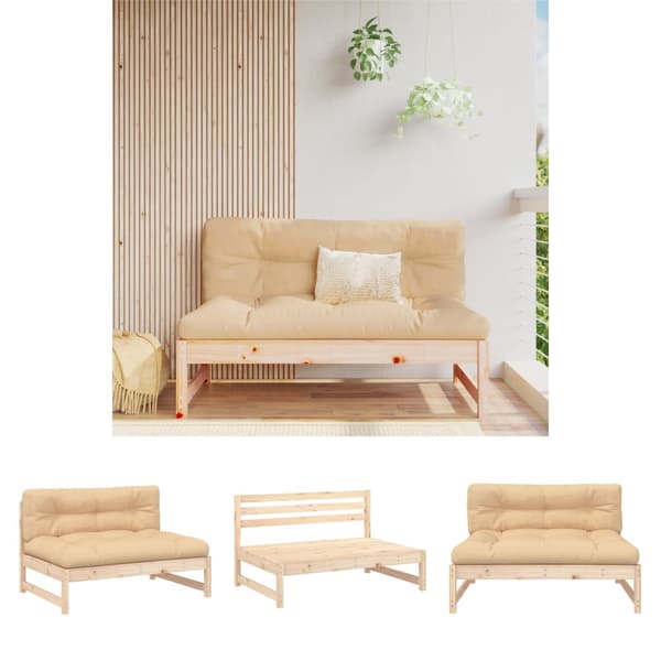 The Living Store Mittensoffa 120x80 cm massiv furu -  Moduler till utomhussoffa
