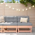 Miniatyrbillede 2 af 11: The Living Store midtermoduler til havesofa 2 stk. med hynder massivt fyrretræ -  Enheder til udendørs modulsofa