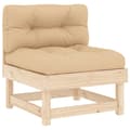 Miniatyrbillede 5 af 11: The Living Store midtermoduler til havesofa 2 stk. med hynder massivt fyrretræ -  Enheder til udendørs modulsofa