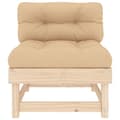 Miniatyrbillede 6 af 11: The Living Store midtermoduler til havesofa 2 stk. med hynder massivt fyrretræ -  Enheder til udendørs modulsofa