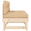 Miniatyrbillede 7 af 11: The Living Store midtermoduler til havesofa 2 stk. med hynder massivt fyrretræ -  Enheder til udendørs modulsofa