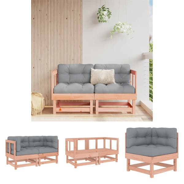 The Living Store Kulmasohvat tyynyillä 2 kpl täysi douglaskuusi -  Ulkotilan Sohvayksikön Osat