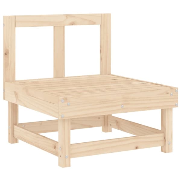The Living Store Mittensoffa med dynor massiv furu - Moduler till utomhussoffa
