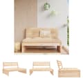 Miniatyrbillede 1 af 8: The Living Store midtermodul til havesofa 120x80 cm massivt fyrretræ -  Enheder til udendørs modulsofa