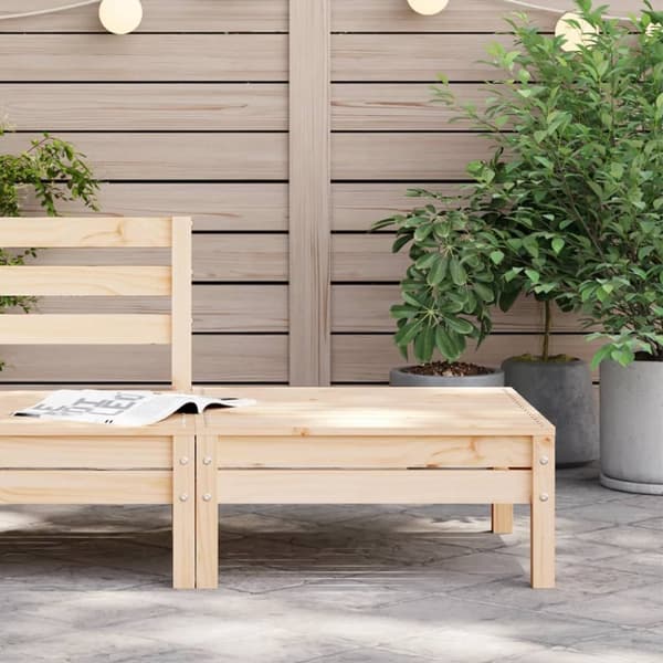 The Living Store Fotpall för trädgården massiv furu - Moduler till utomhussoffa