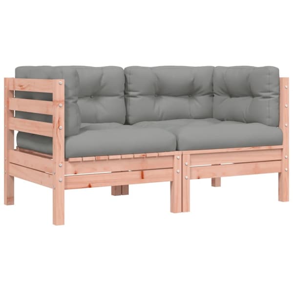 The Living Store hjørnemoduler 2 stk. til havesofa m. hynder massivt douglasgran -  Enheder til udendørs modulsofa