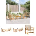 Miniatyrbillede 1 af 11: The Living Store bistrosæt 3 dele polyrattan og akacietræ beige -  Enheder til udendørs modulsofa