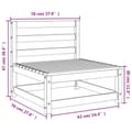 Pikkukuva 10 / 10: The Living Store Käsinojaton puutarhansohva 2 kpl 70x70x67 cm täysi mänty -  Ulkotilan Sohvayksikön Osat