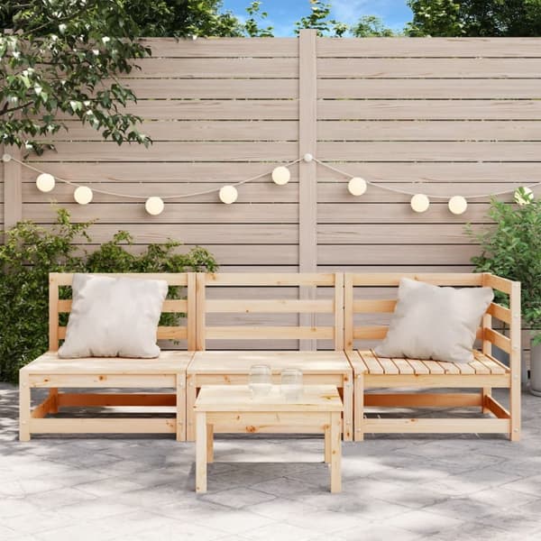 The Living Store 3-personers havesofa massivt fyrretræ -  Enheder til udendørs modulsofa