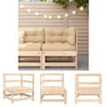 Miniatyrbillede 1 af 8: The Living Store hjørnemodul til havesofa massivt fyrretræ -  Enheder til udendørs modulsofa