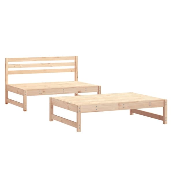 The Living Store Loungegrupp 2 delar massiv furu -  Moduler till utomhussoffa