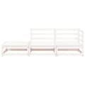 Miniatyrbild 5 av 11: The Living Store Trädgårdssoffa 2-sits med fotpall vit massiv furu -  Moduler till utomhussoffa