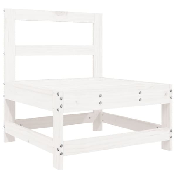 The Living Store Mittensoffa vit massiv furu -  Moduler till utomhussoffa