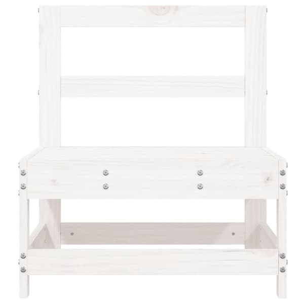 The Living Store Mittensoffa vit massiv furu -  Moduler till utomhussoffa