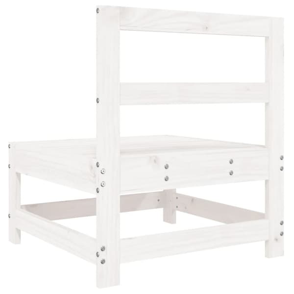 The Living Store Mittensoffa vit massiv furu -  Moduler till utomhussoffa