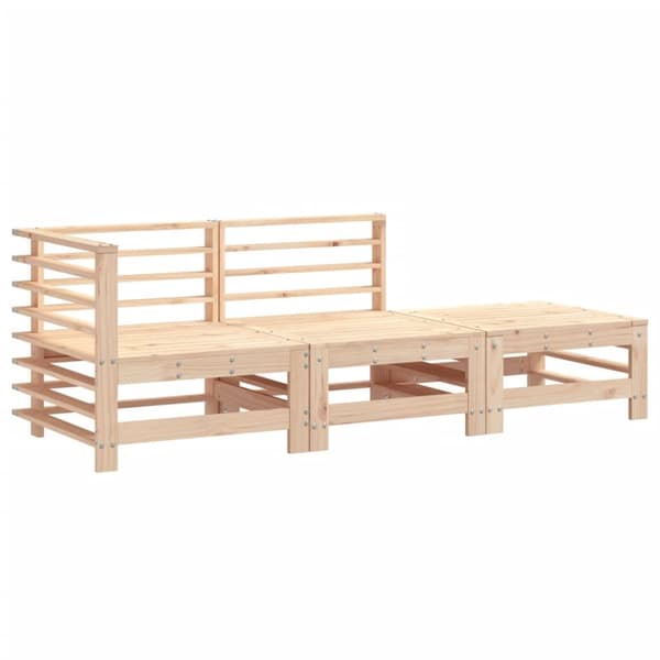 The Living Store Loungegrupp 3 delar massiv furu -  Moduler till utomhussoffa