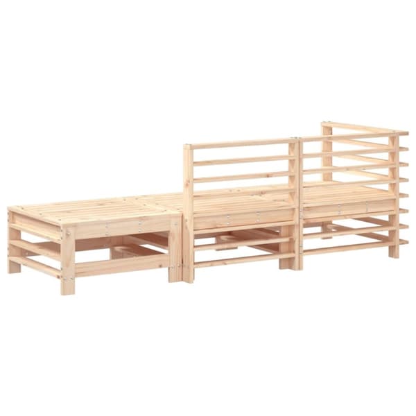 The Living Store Loungegrupp 3 delar massiv furu -  Moduler till utomhussoffa