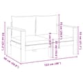 Miniatyrbillede 9 af 9: The Living Store 2-personers havesofa med hynder massivt akacietræ -  Enheder til udendørs modulsofa