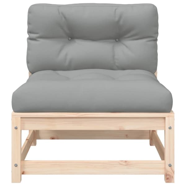 The Living Store Käsinojattomat sohvat tyynyillä 2 kpl täysi mänty -  Ulkotilan Sohvayksikön Osat