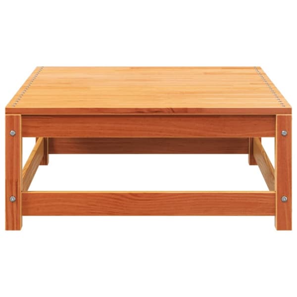 The Living Store 2-personers havesofa m. fodskammel massivt fyrretræ gyldenbrun - Enheder til udendørs modulsofa
