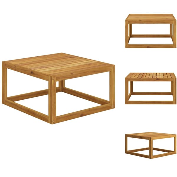 Ulkotilan Sohvayksikön Osat - Living Sohvapöytä 68x68x29 cm täysi akaasiapuu