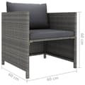 Miniatyrbillede 6 af 6: Enheder til udendørs modulsofa - Living havesofa med hynder polyrattan grå
