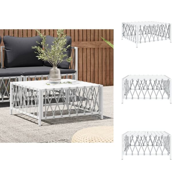 Enheder til udendørs modulsofa - Living havebord 70x70x34 cm vævet stof hvid