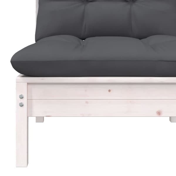 Enheder til udendørs modulsofa - Living 2-personers havesofa med hynder massivt fyrretræ hvid
