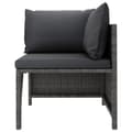 Miniatyrbillede 5 af 11: Enheder til udendørs modulsofa - Living loungesæt til haven 3 dele med hynder polyrattan grå