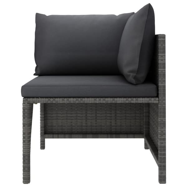 Enheder til udendørs modulsofa - Living loungesæt til haven 3 dele med hynder polyrattan grå