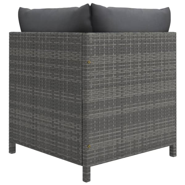 Enheder til udendørs modulsofa - Living loungesæt til haven 3 dele med hynder polyrattan grå