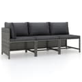 Miniatyrbillede 2 af 11: Enheder til udendørs modulsofa - Living loungesæt til haven 3 dele med hynder polyrattan grå