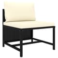Miniatyrbillede 3 af 8: Enheder til udendørs modulsofa - Living 3-personers havesofa med hynder polyrattan sort