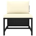 Miniatyrbillede 4 af 8: Enheder til udendørs modulsofa - Living 3-personers havesofa med hynder polyrattan sort