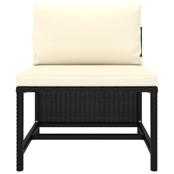 Enheder til udendørs modulsofa - Living 3-personers havesofa med hynder polyrattan sort