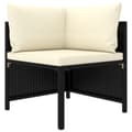 Miniatyrbillede 5 af 8: Enheder til udendørs modulsofa - Living 3-personers havesofa med hynder polyrattan sort