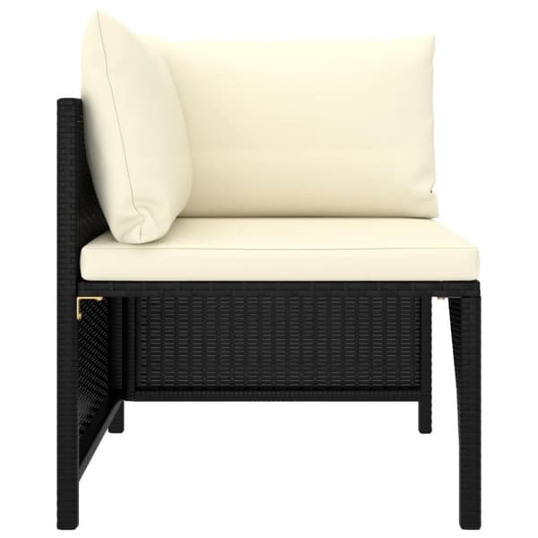 Enheder til udendørs modulsofa - Living 3-personers havesofa med hynder polyrattan sort