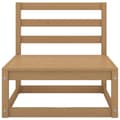 Miniatyrbillede 6 af 10: Enheder til udendørs modulsofa - Living loungesæt til haven 2 dele + hynder massivt fyrretræ gyldenbrun
